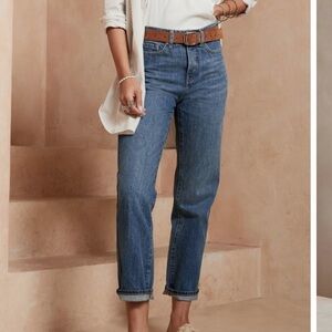 Banana Republic Factory High Rise Straight Denim Jeans